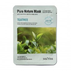 Тканевая маска с чайным деревом Anskin Secriss Pure Nature Tea Tree Mask Pack